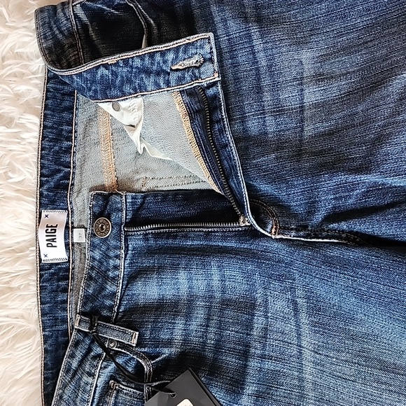 PAIGE Blue Jacqueline Straight Ankl Lace Jeans Brand New - Picture 9 of 15